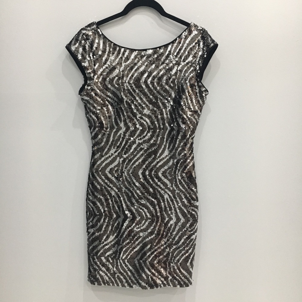 Sequined Black and Grey Guess Dress